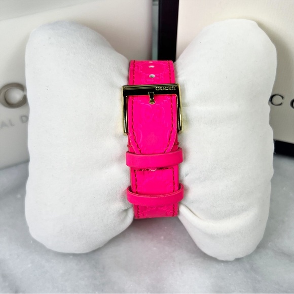 Gucci Rare Hot Pink Monogram Timeless Watch - Picture 6 of 11